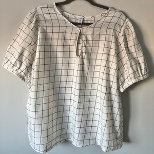 Cream Grid Shirt